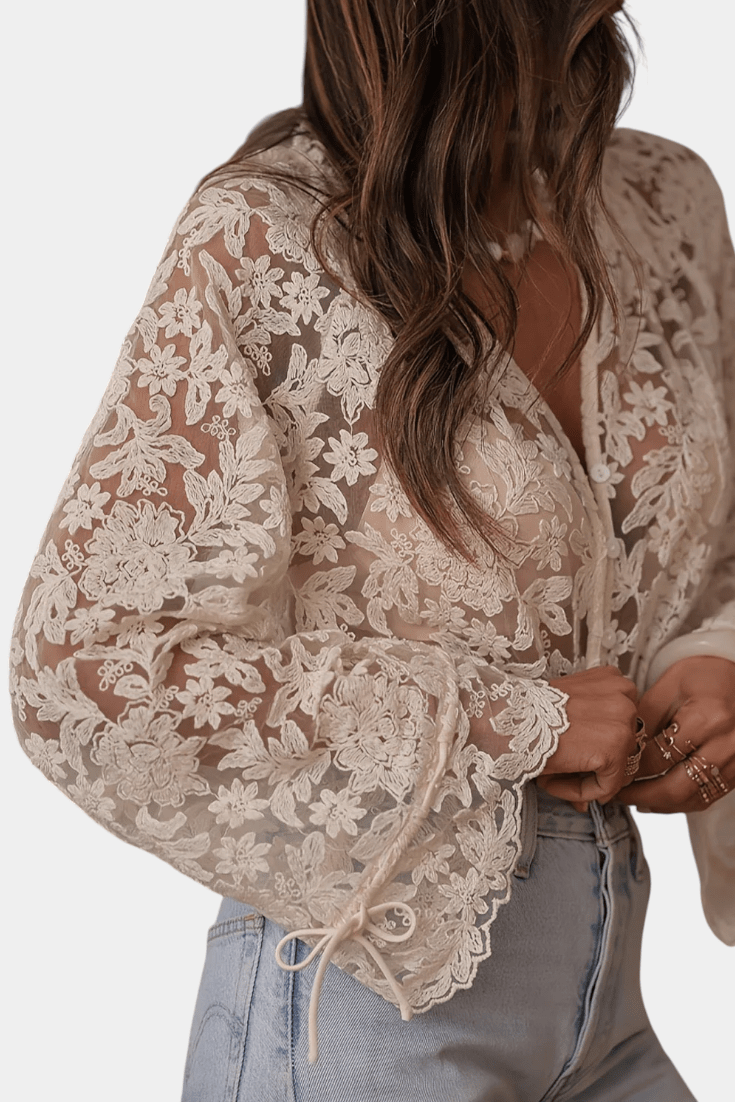 Antonella | Blusa Transparente Romantica