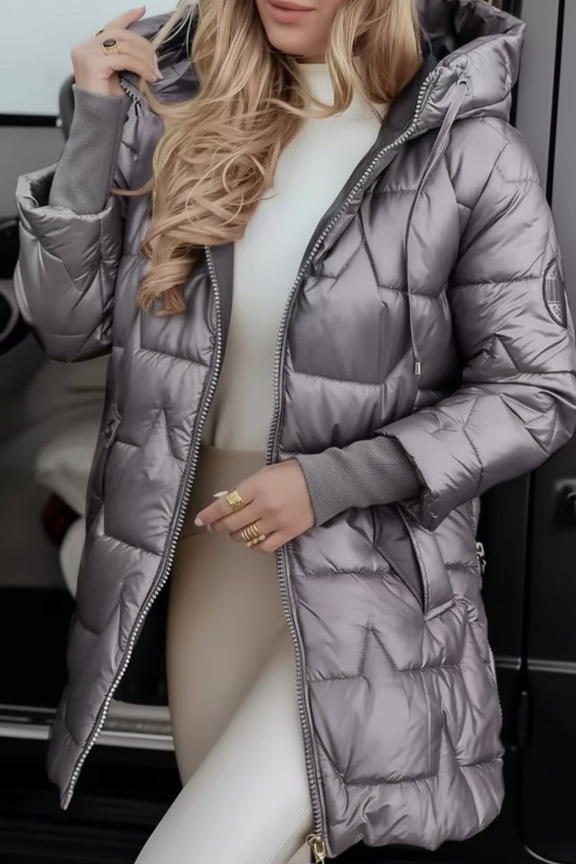 Kendall | Chaqueta Acolchada Larga con Capucha