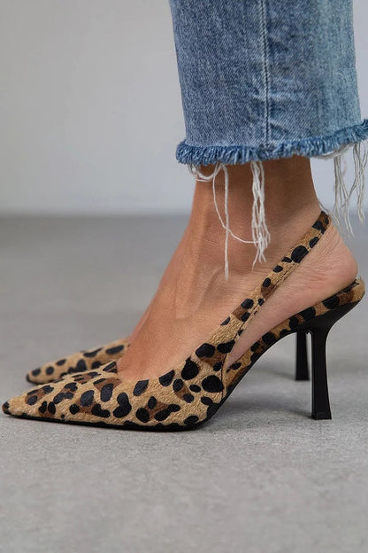 Amelia |Tacón con estampado de leopardo