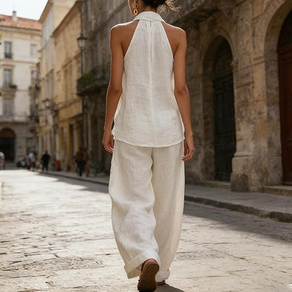 Ainhoa | Conjunto dos piezas con textura de lino