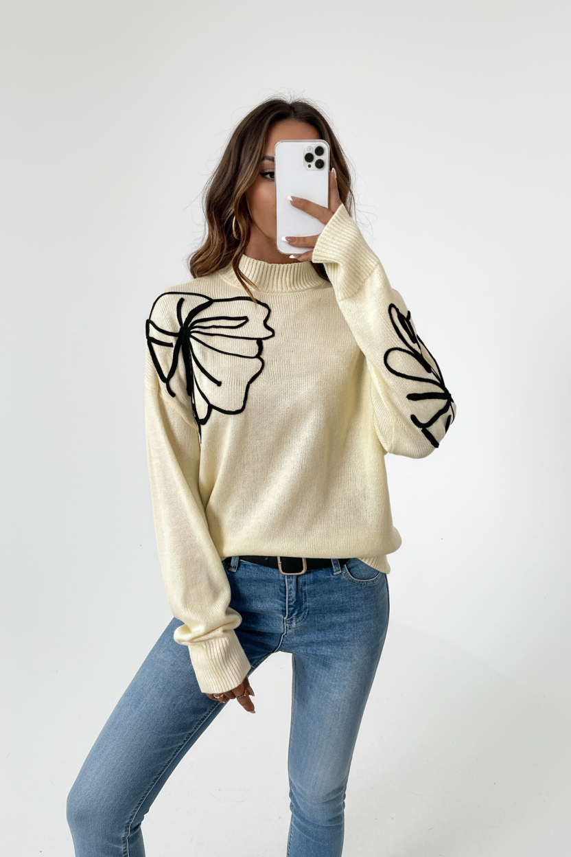 Lenine | Buso vintage con estampado y cuello alto