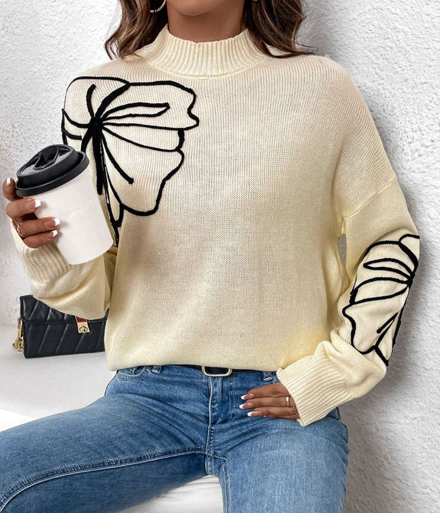 Lenine | Buso vintage con estampado y cuello alto