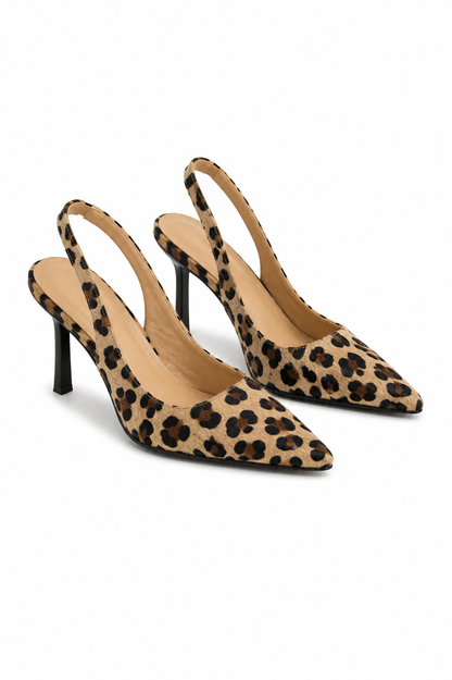 Amelia |Tacón con estampado de leopardo