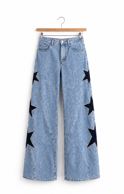 Eclip| Hermoso jean con estrellas estilo urbano