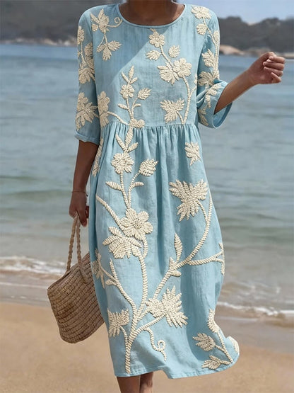 Doncel | Hermoso Vestido Con Tejido Floreado