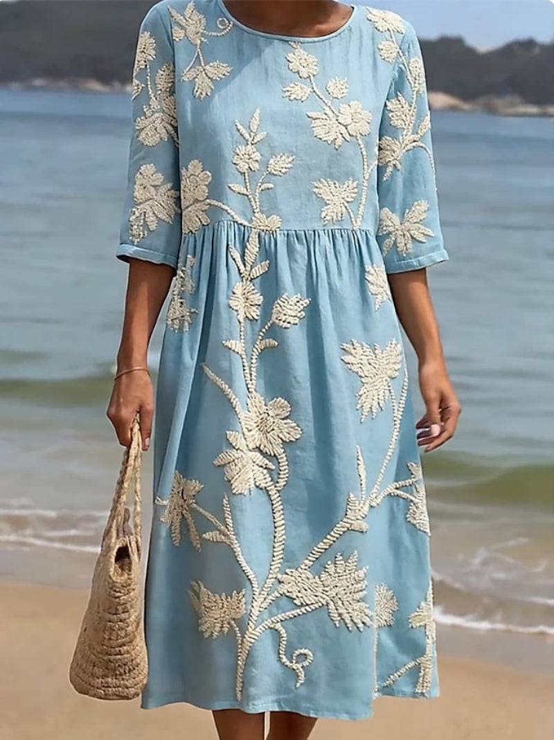 Doncel | Hermoso Vestido Con Tejido Floreado