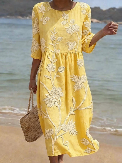 Doncel | Hermoso Vestido Con Tejido Floreado