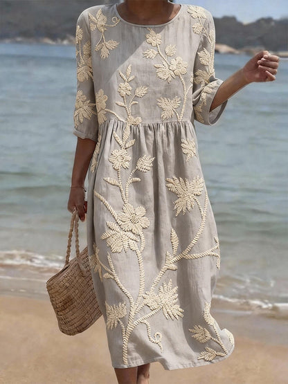 Doncel | Hermoso Vestido Con Tejido Floreado