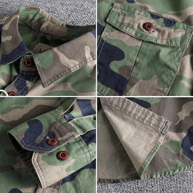 Adrie | Camisa de camuflaje – Estilo informal con botones