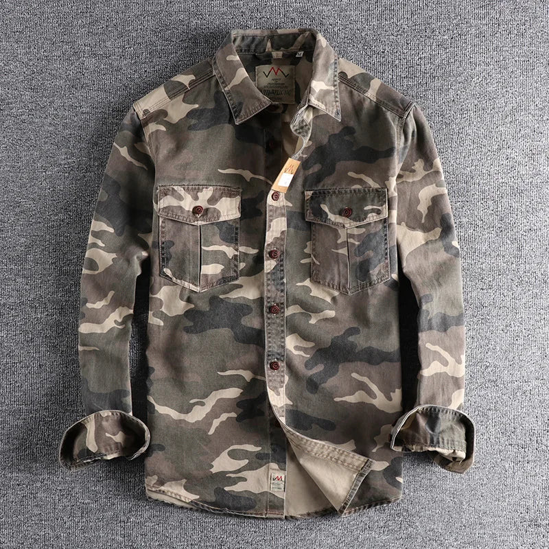 Adrie | Camisa de camuflaje – Estilo informal con botones
