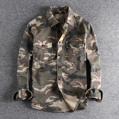 Adrie | Camisa de camuflaje – Estilo informal con botones