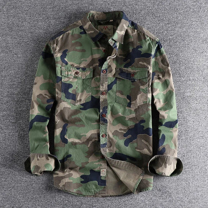 Adrie | Camisa de camuflaje – Estilo informal con botones