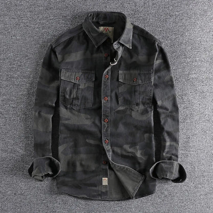 Adrie | Camisa de camuflaje – Estilo informal con botones