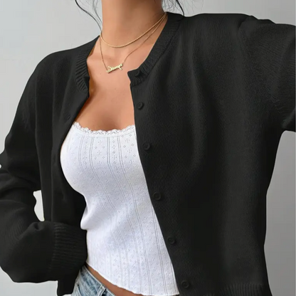 Elina | Saco corto con botones de cuello redondo
