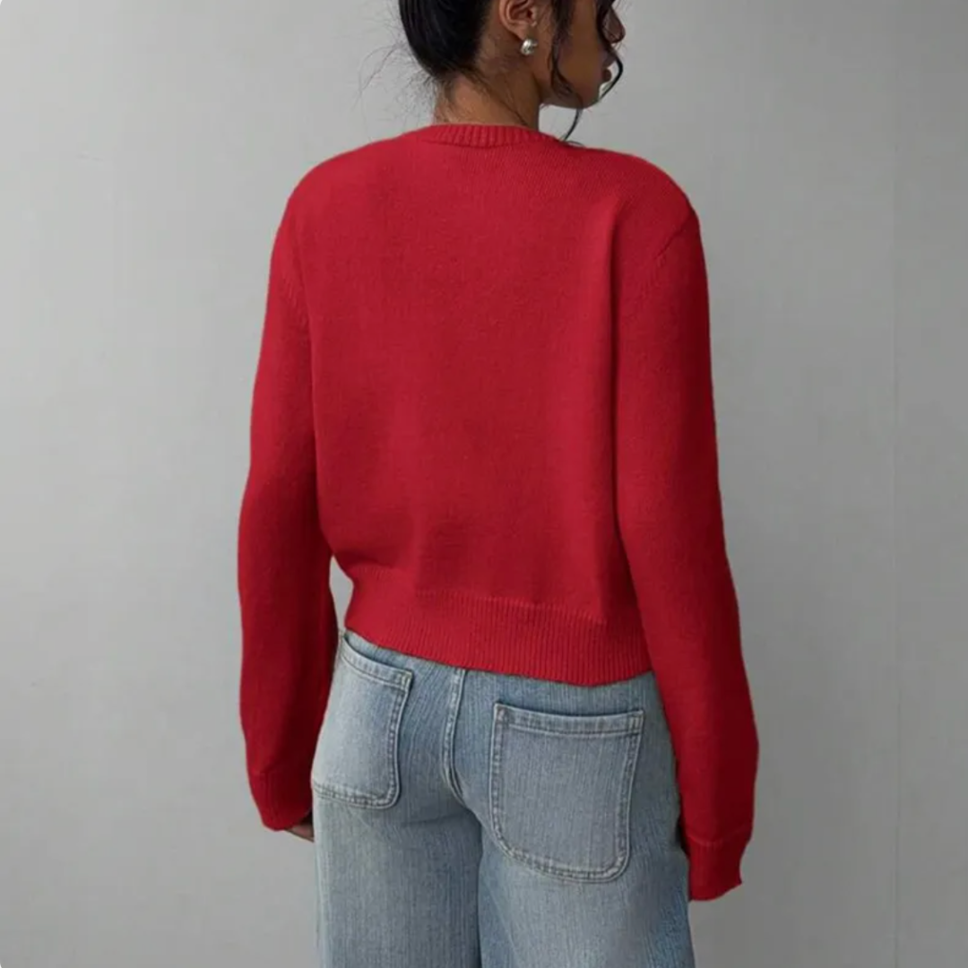 Elina | Saco corto con botones de cuello redondo