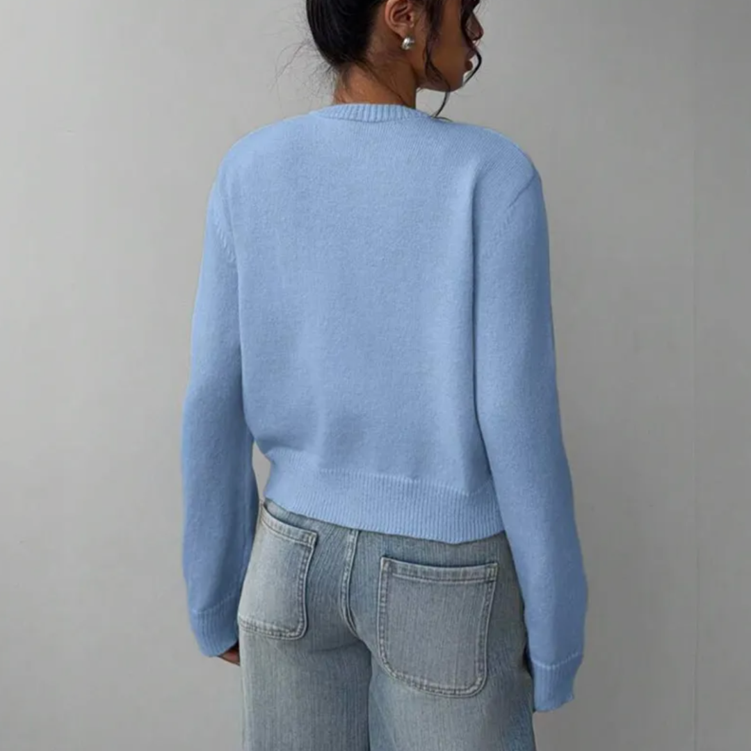 Elina | Saco corto con botones de cuello redondo