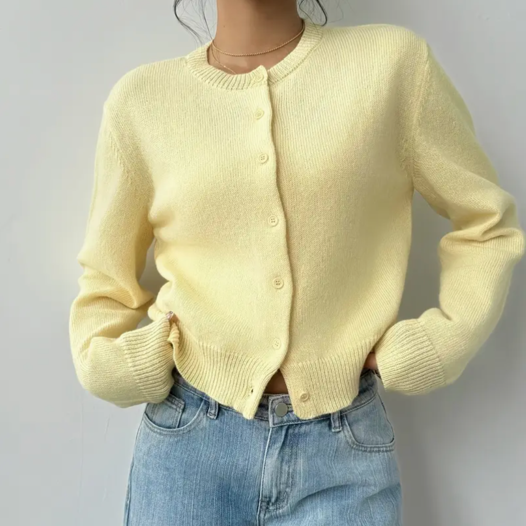 Elina | Saco corto con botones de cuello redondo