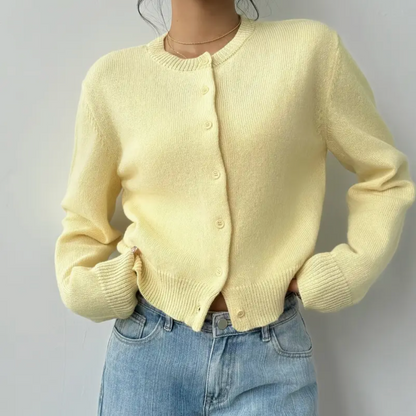Elina | Saco corto con botones de cuello redondo