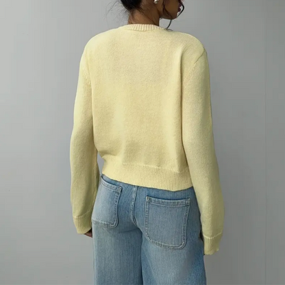 Elina | Saco corto con botones de cuello redondo
