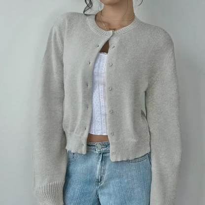 Elina | Saco corto con botones de cuello redondo