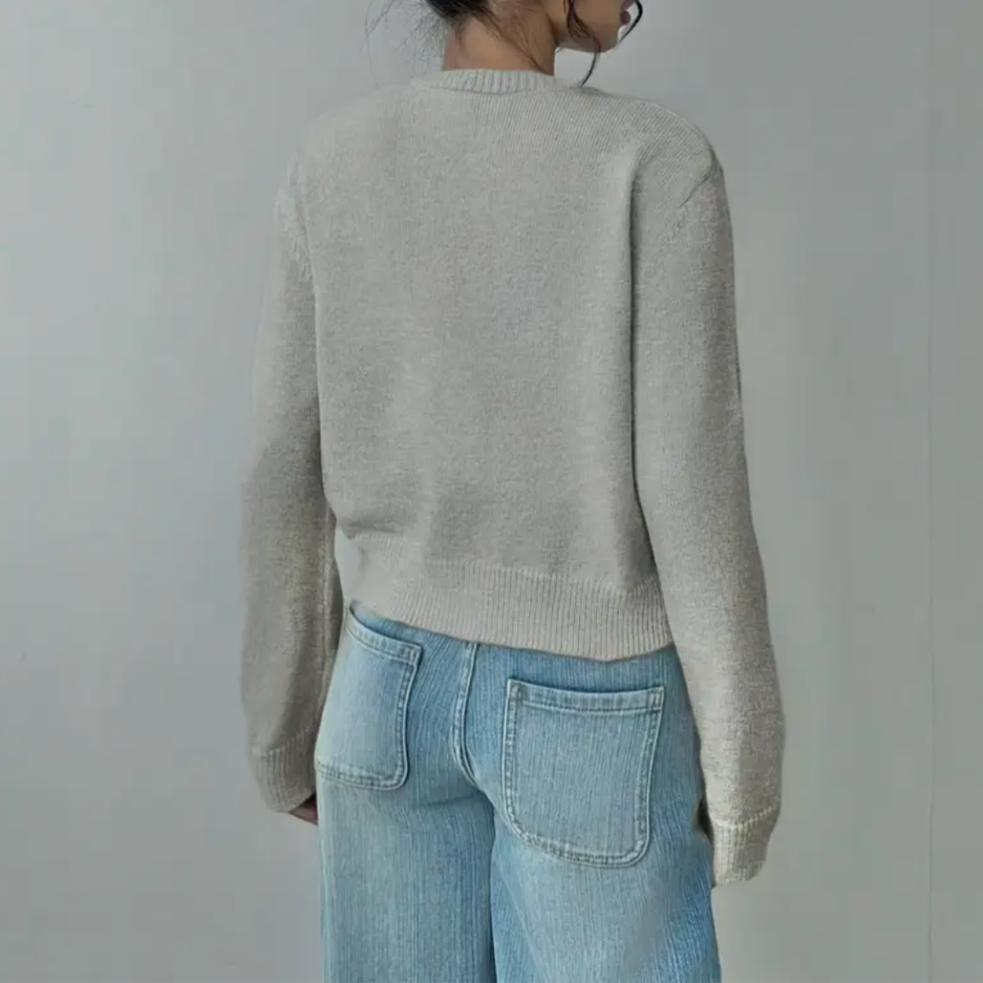 Elina | Saco corto con botones de cuello redondo