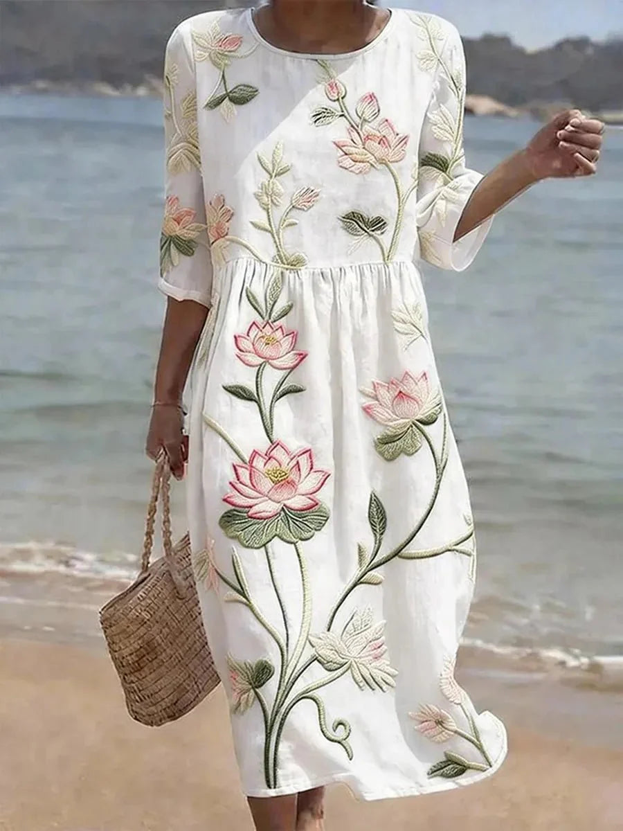 Bella Mujer | Hermoso vestido  largo floriado