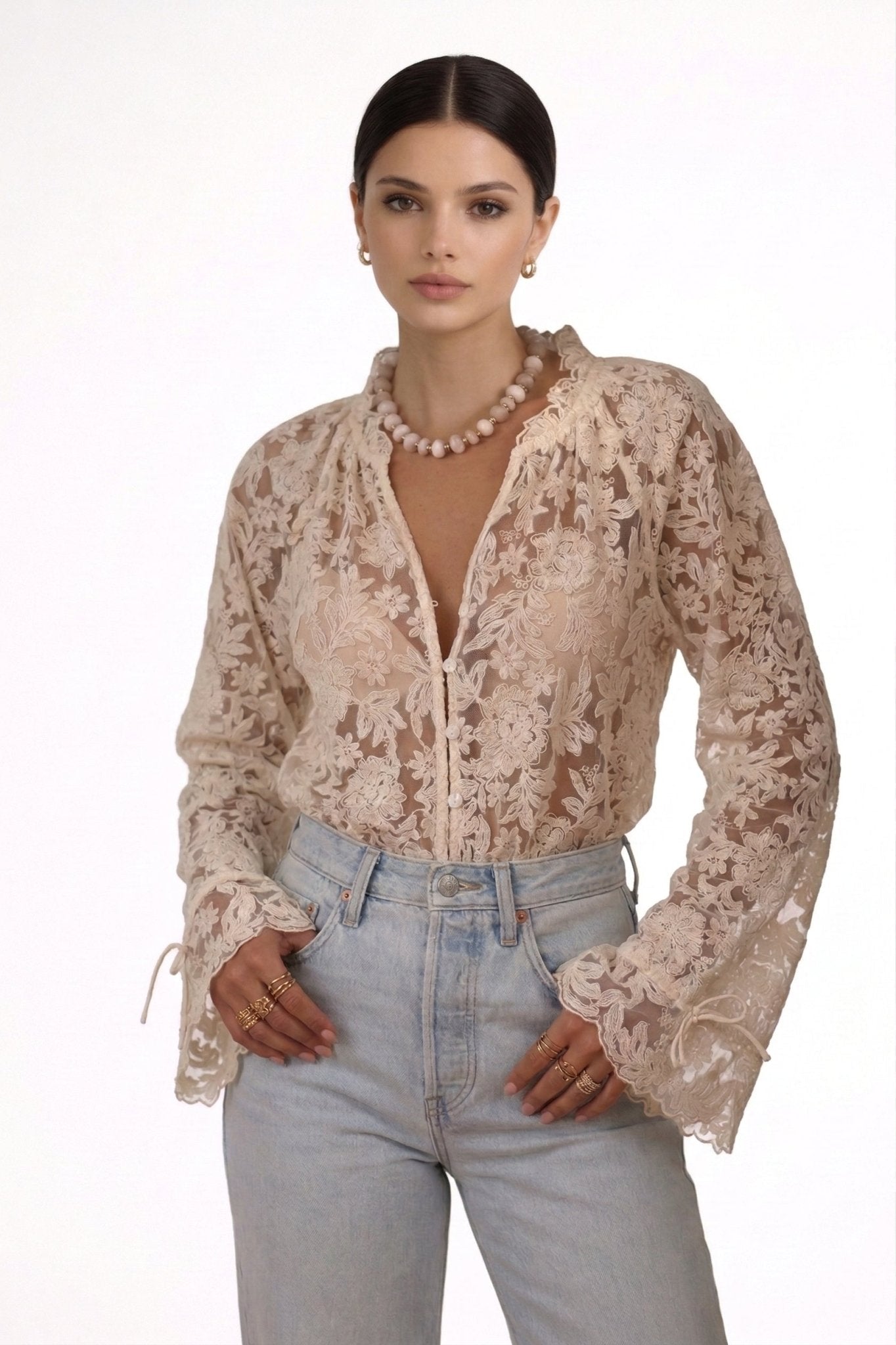 Antonella | Blusa Transparente Romantica