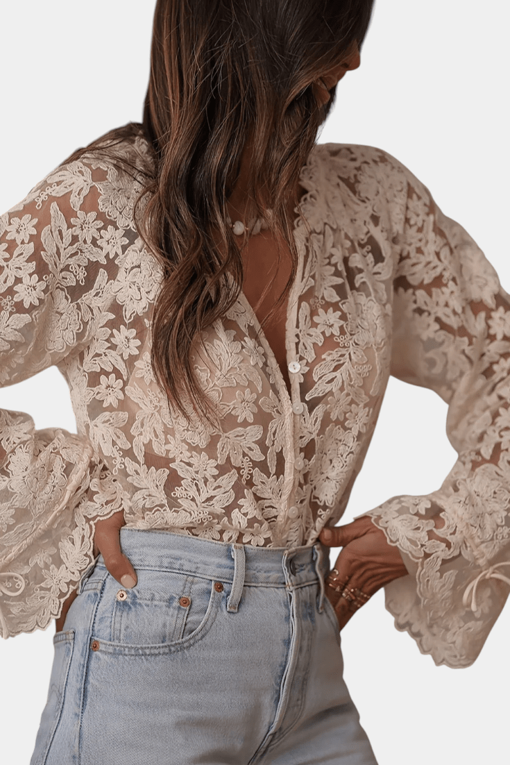 Antonella | Blusa Transparente Romantica