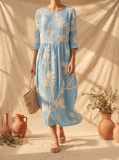 Doncel | Hermoso Vestido Con Tejido Floreado