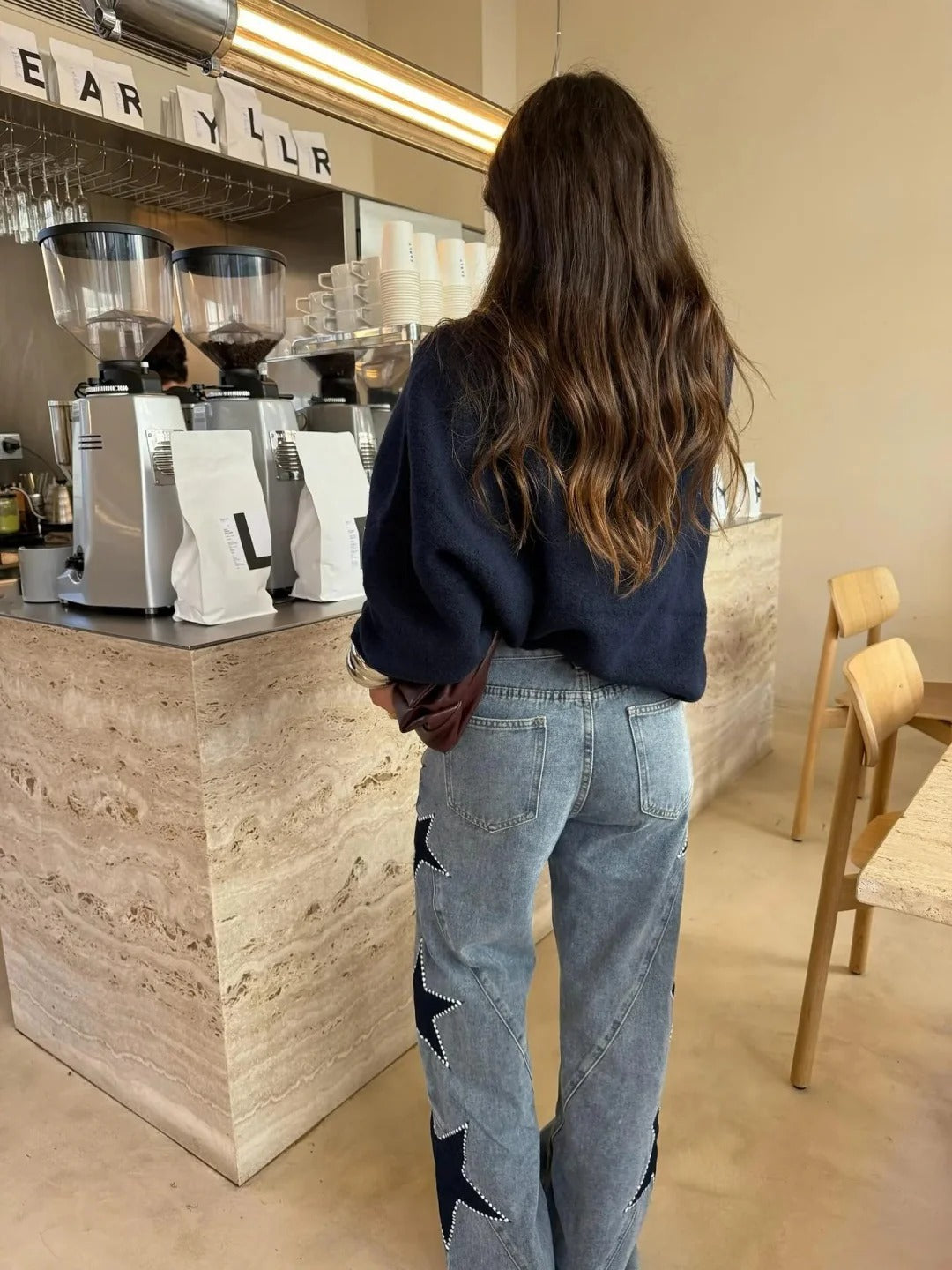 Eclip| Hermoso jean con estrellas estilo urbano