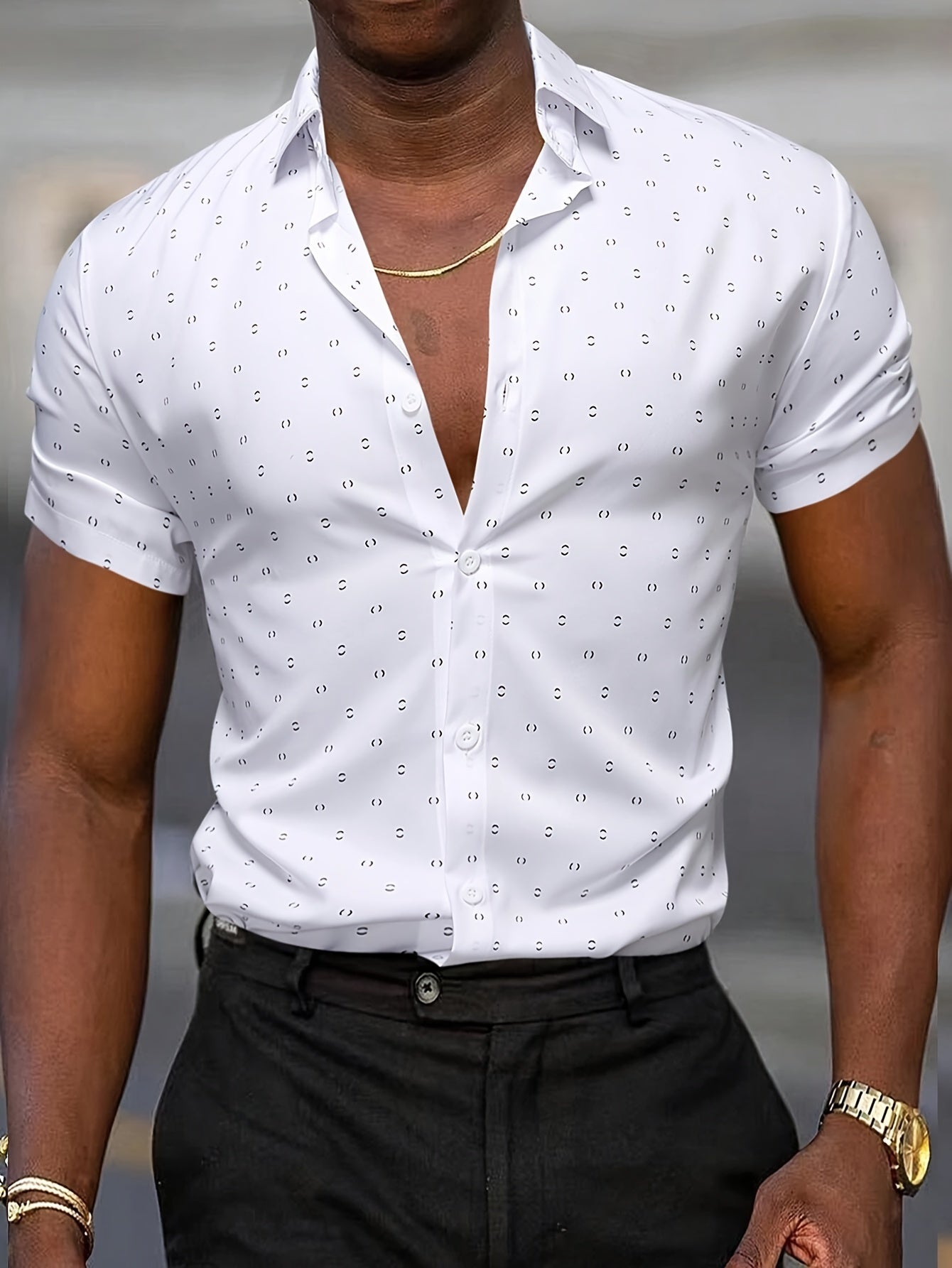 Camisa formal con botones para hombre