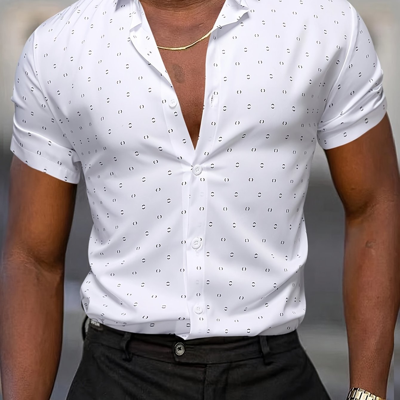 Camisa formal con botones para hombre