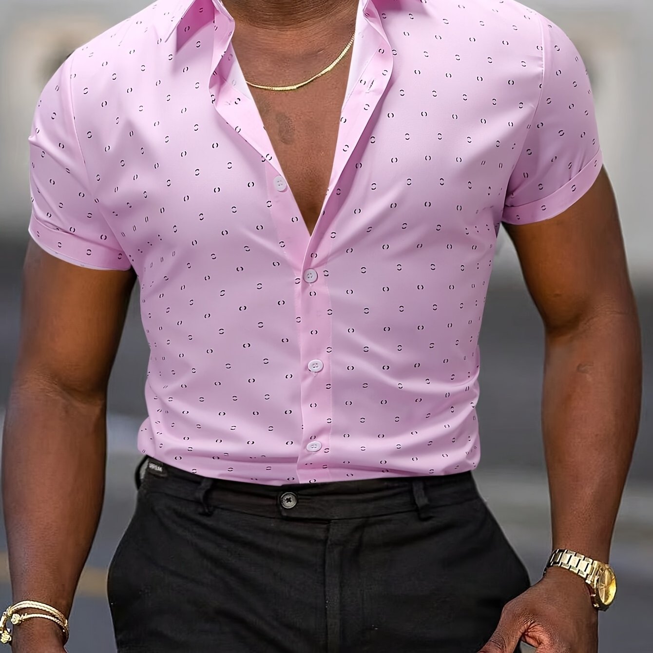 Camisa formal con botones para hombre